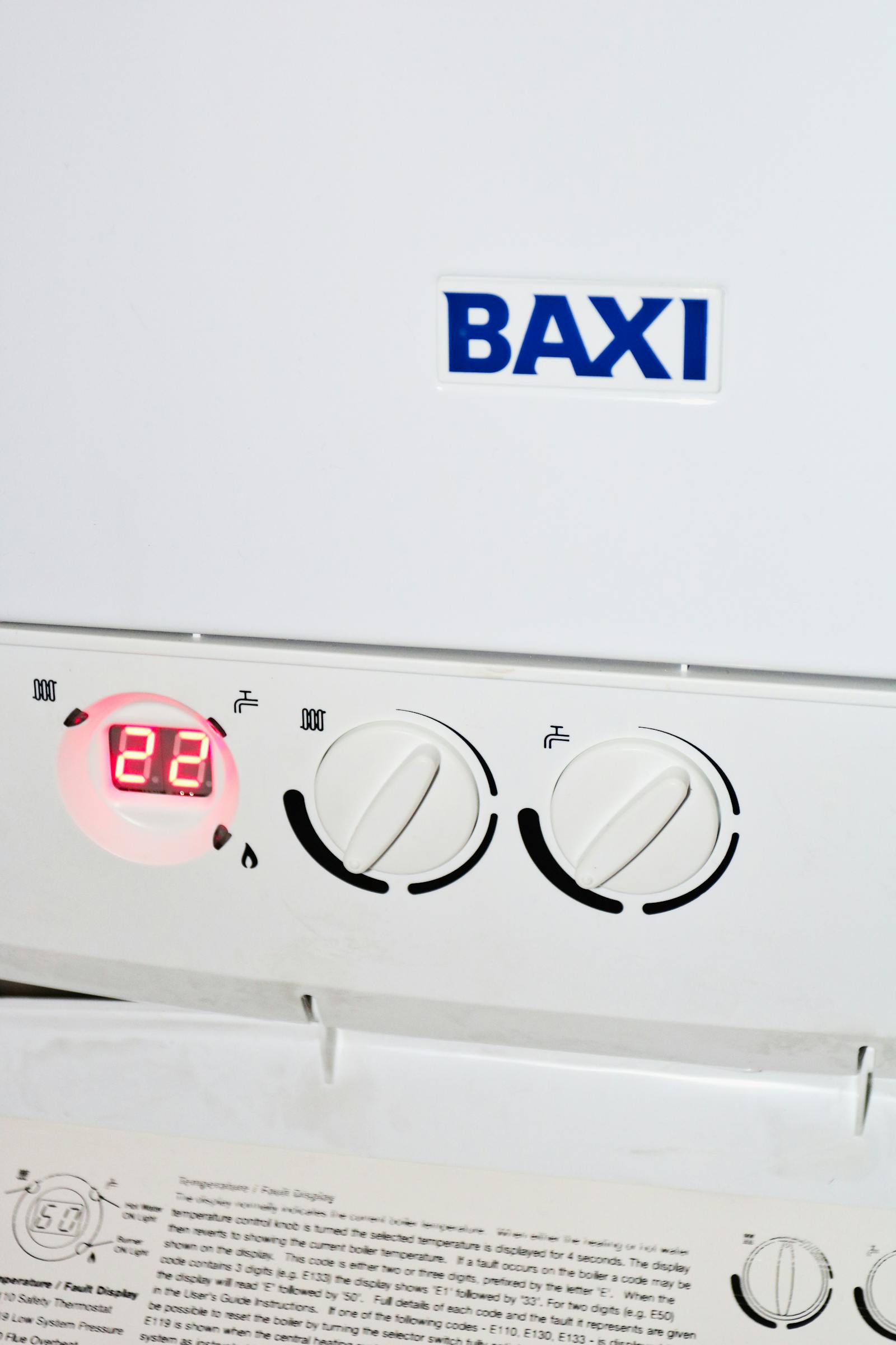 Modern combi boiler